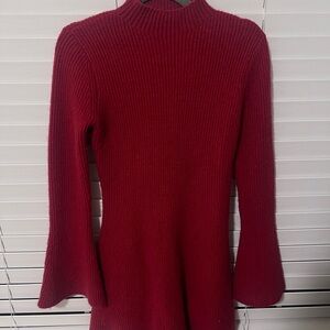SHEIN Red Ribbed Knit Dress